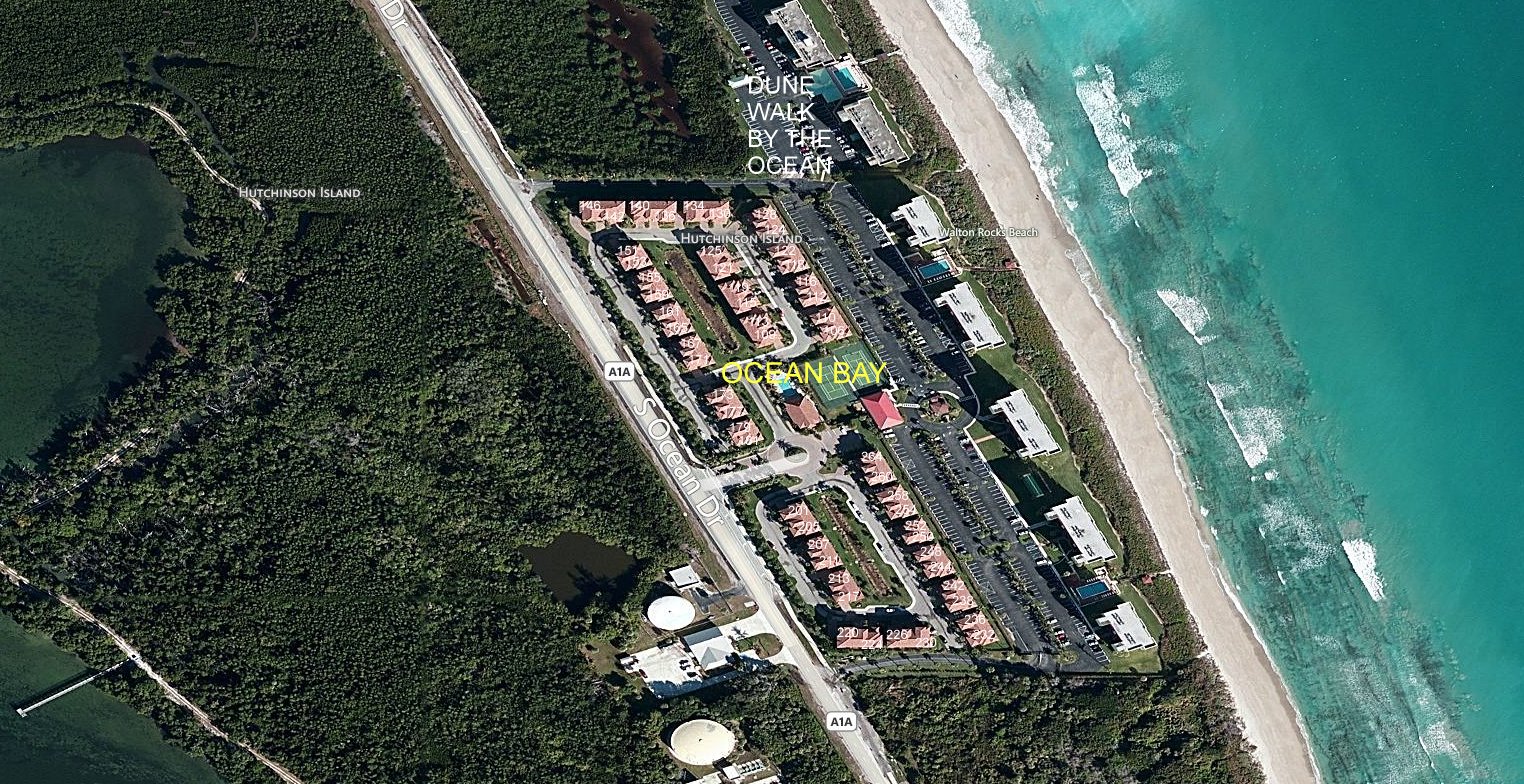 Aerial photo of Ocean Bay Villas