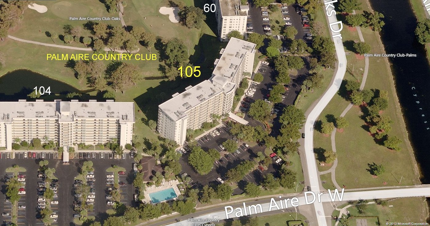 Aerial photo of Palm Aire 105