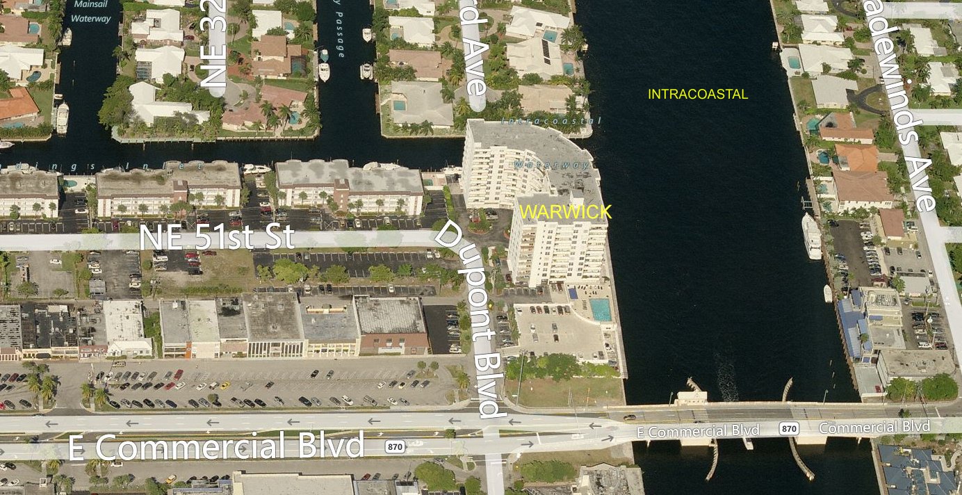 Aerial photo of Warwick