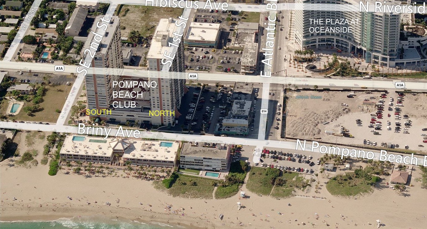 Aerial photo of Pompano Beach Club South