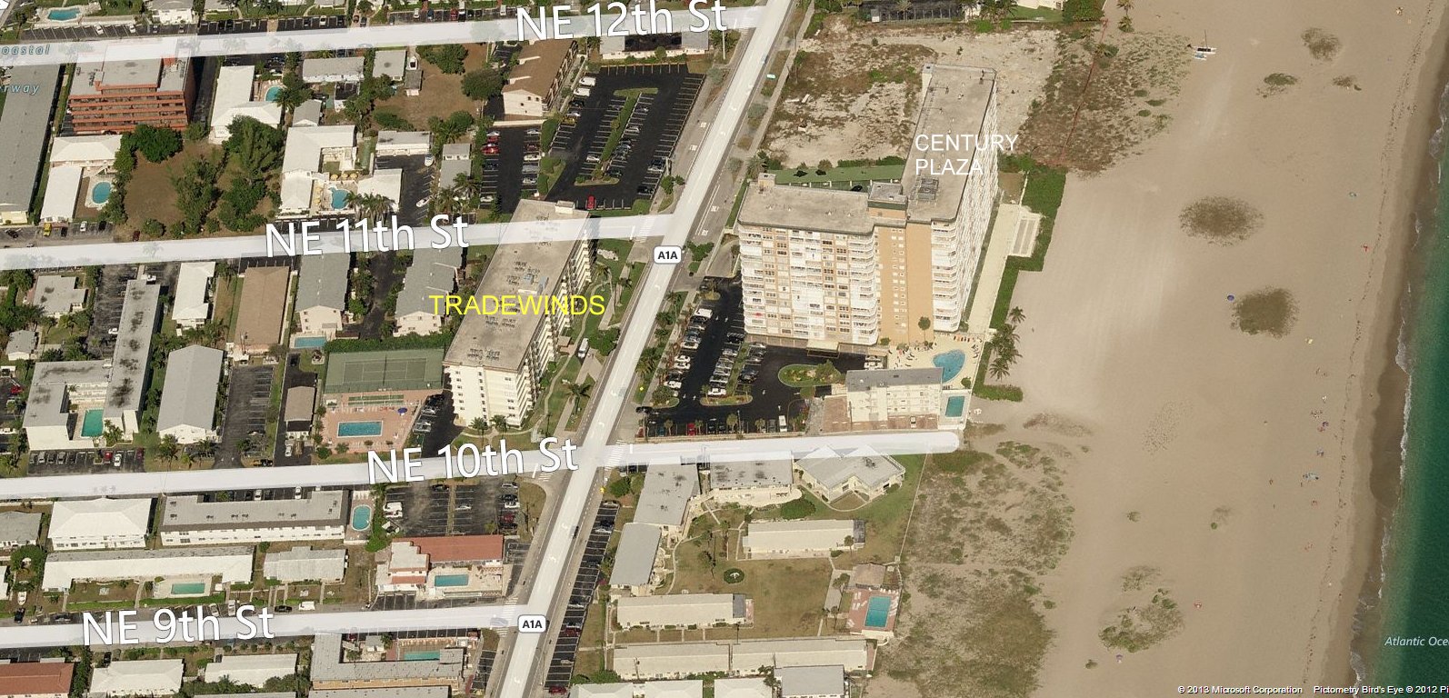 Aerial photo of Trade Winds