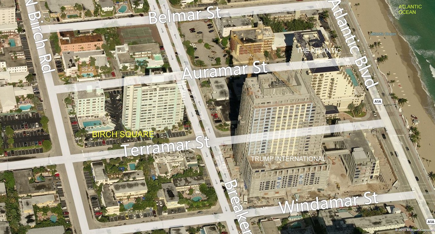 Aerial photo of Birch Square