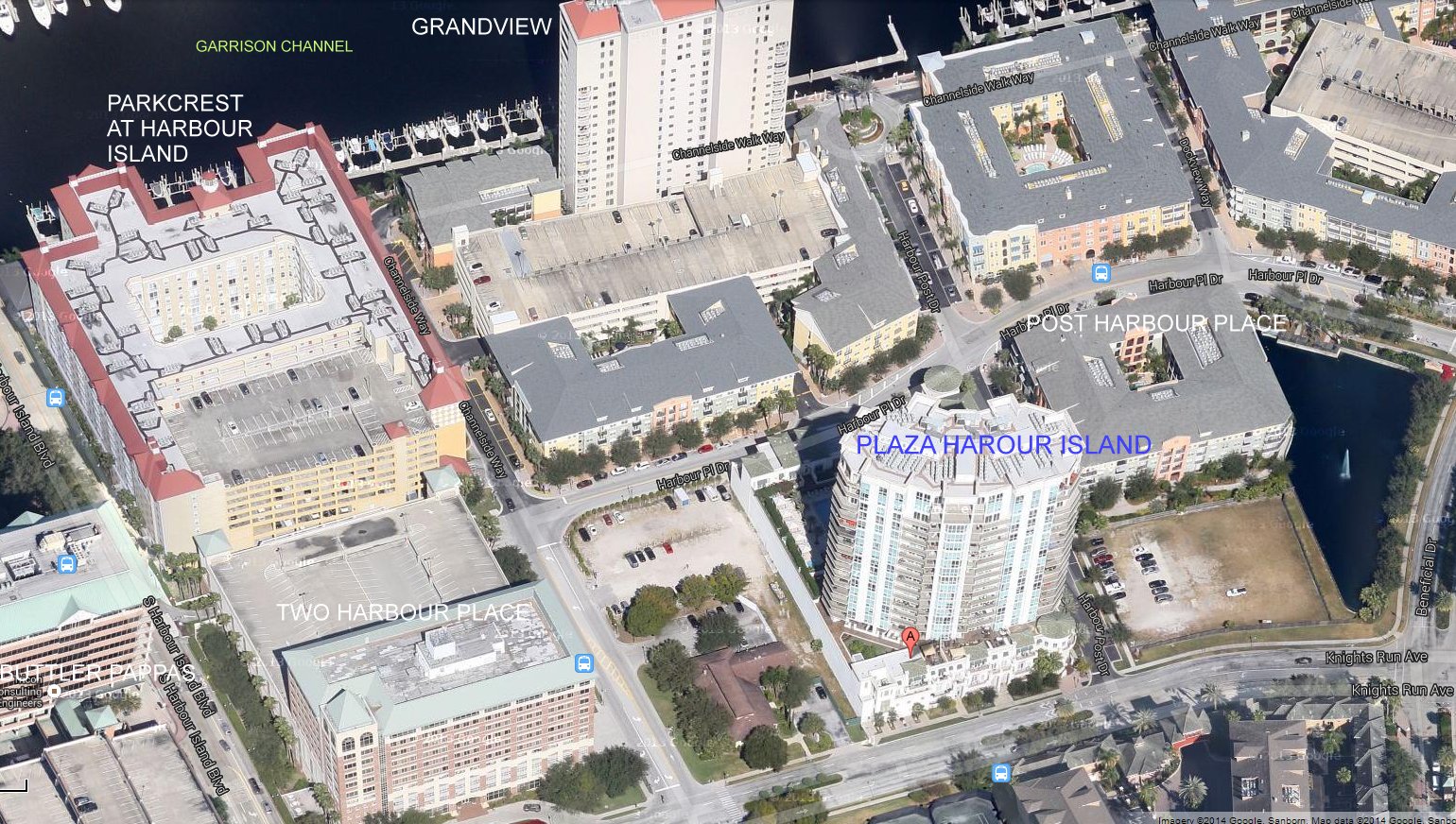 Aerial photo of Plaza Harbour Island