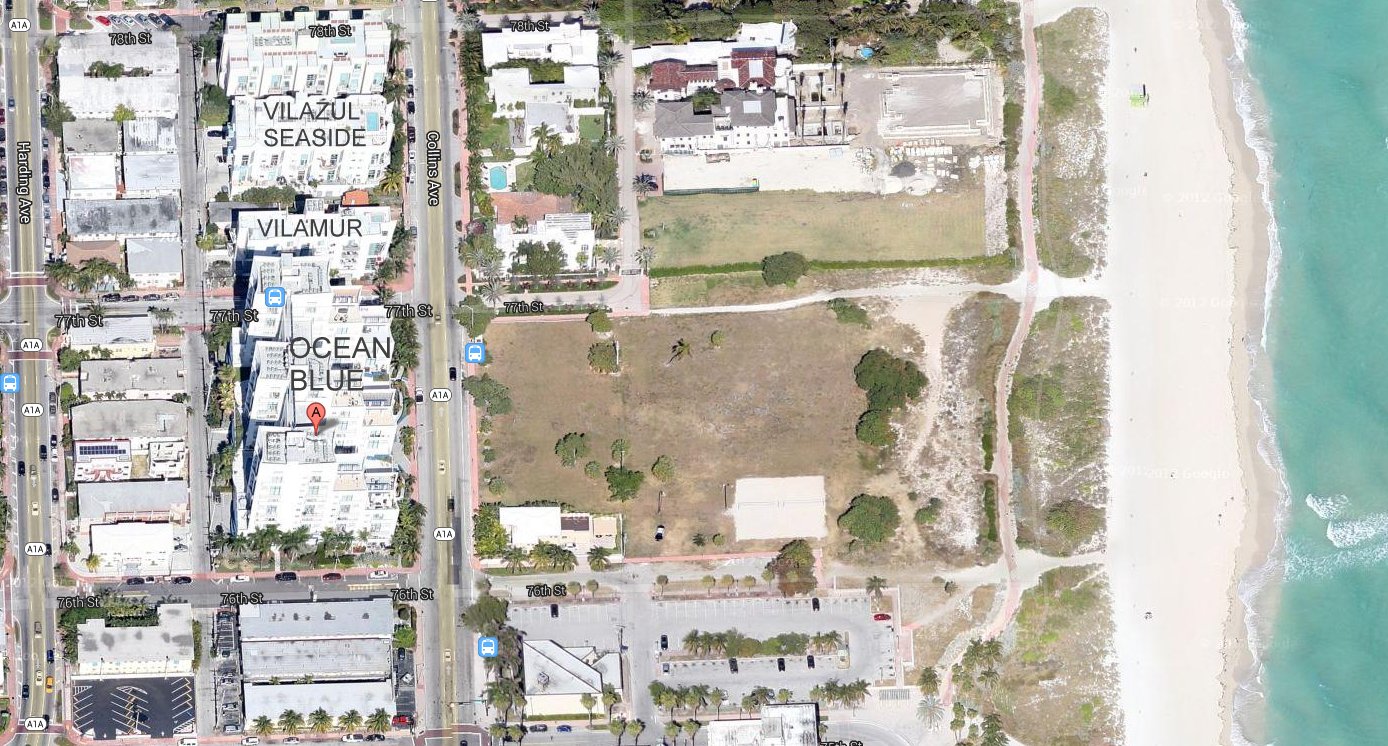 Aerial photo of Ocean Blue