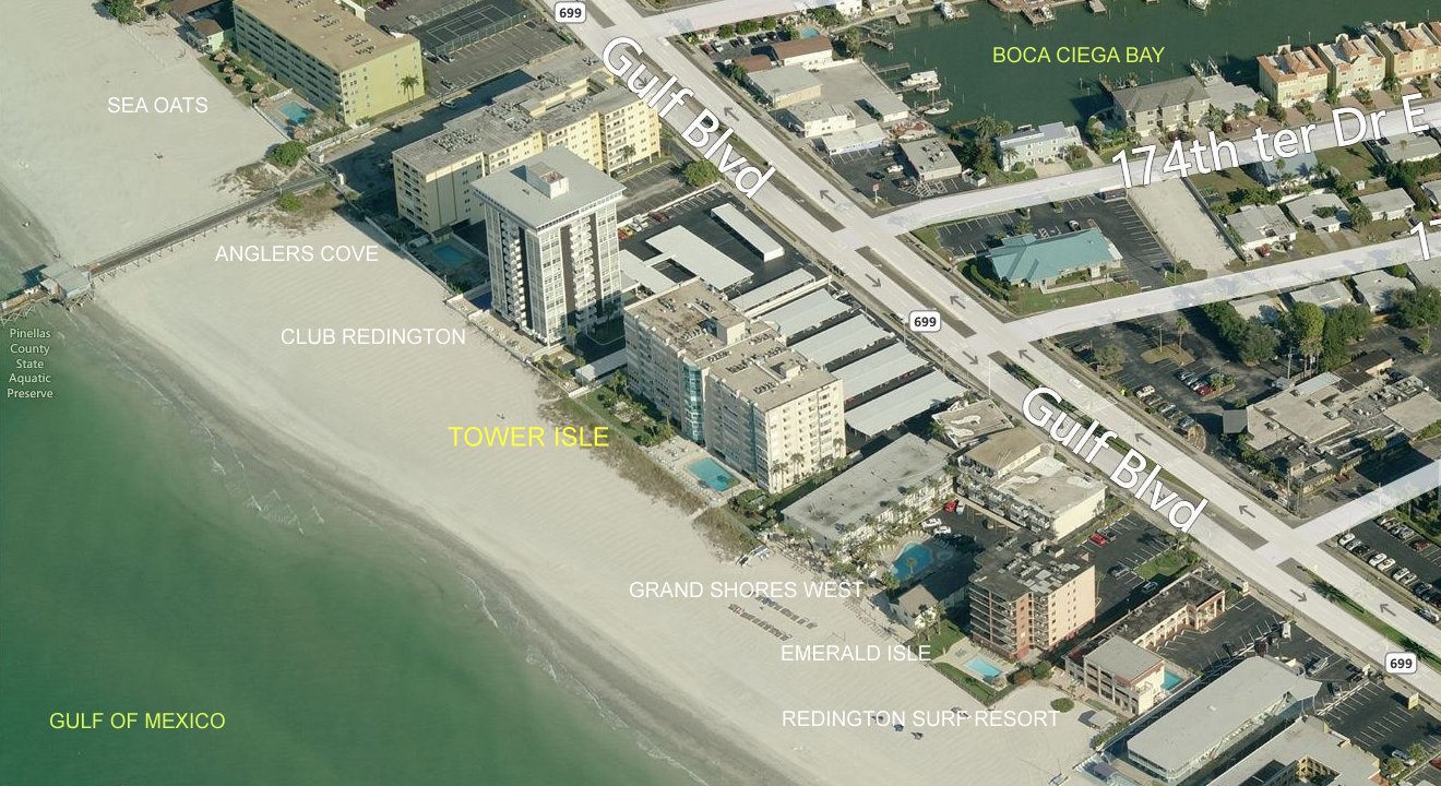 Aerial photo of Tower Isle