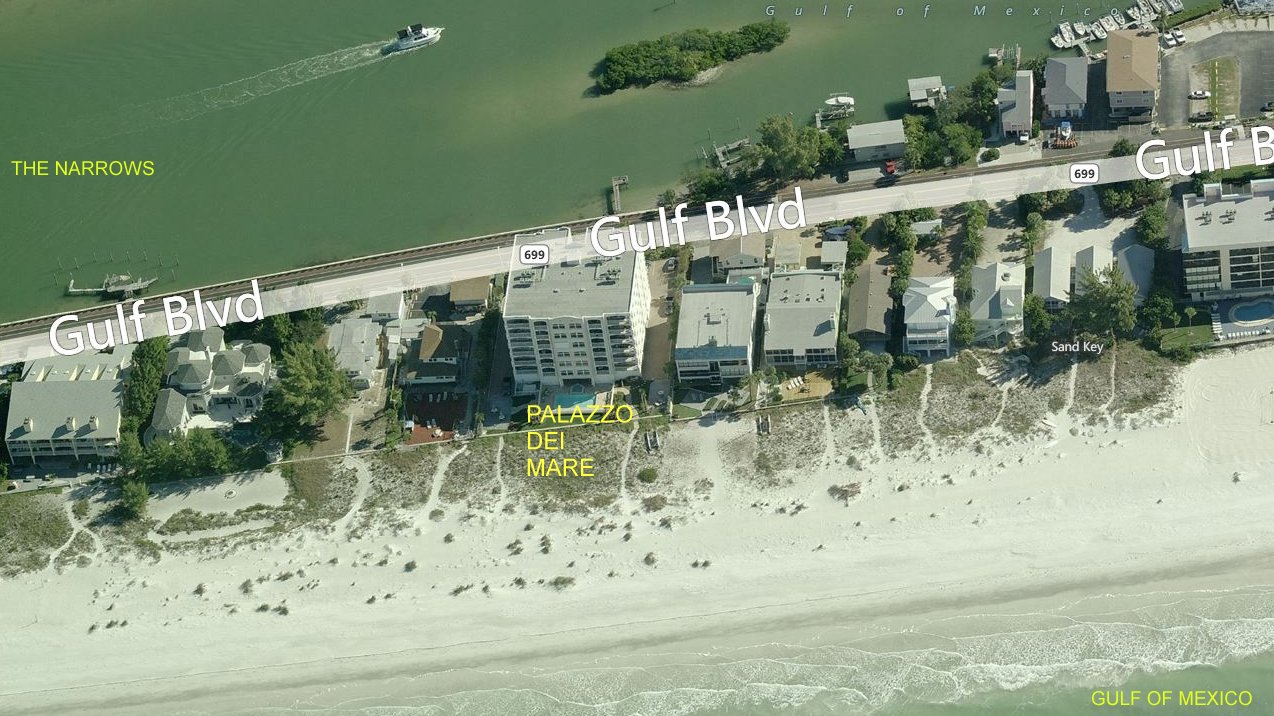 Aerial photo of Palazzo del Mare