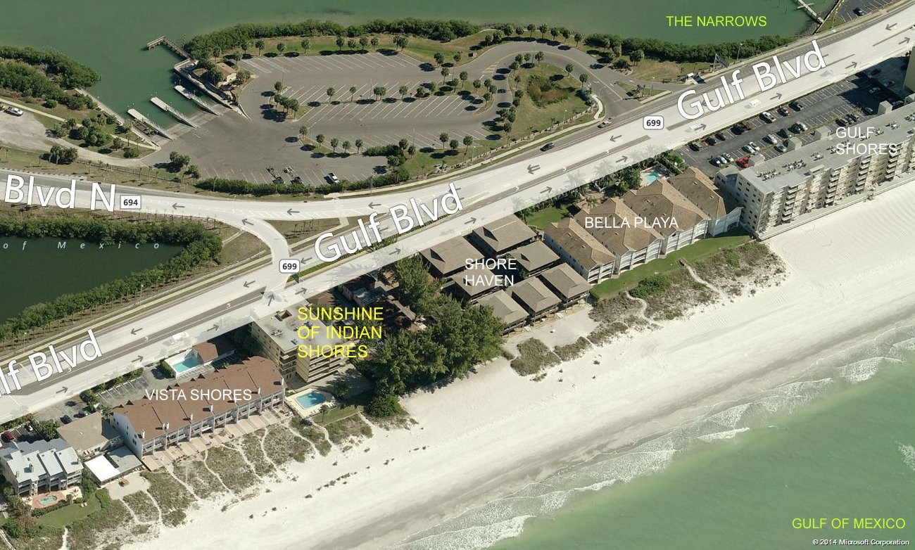 Aerial photo of Sunshine of Indian Shores