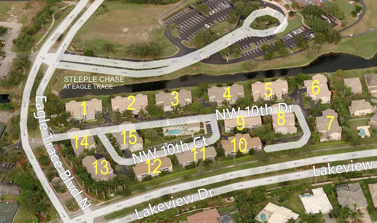 Aerial photo of SteepleChase at Eagle Trace