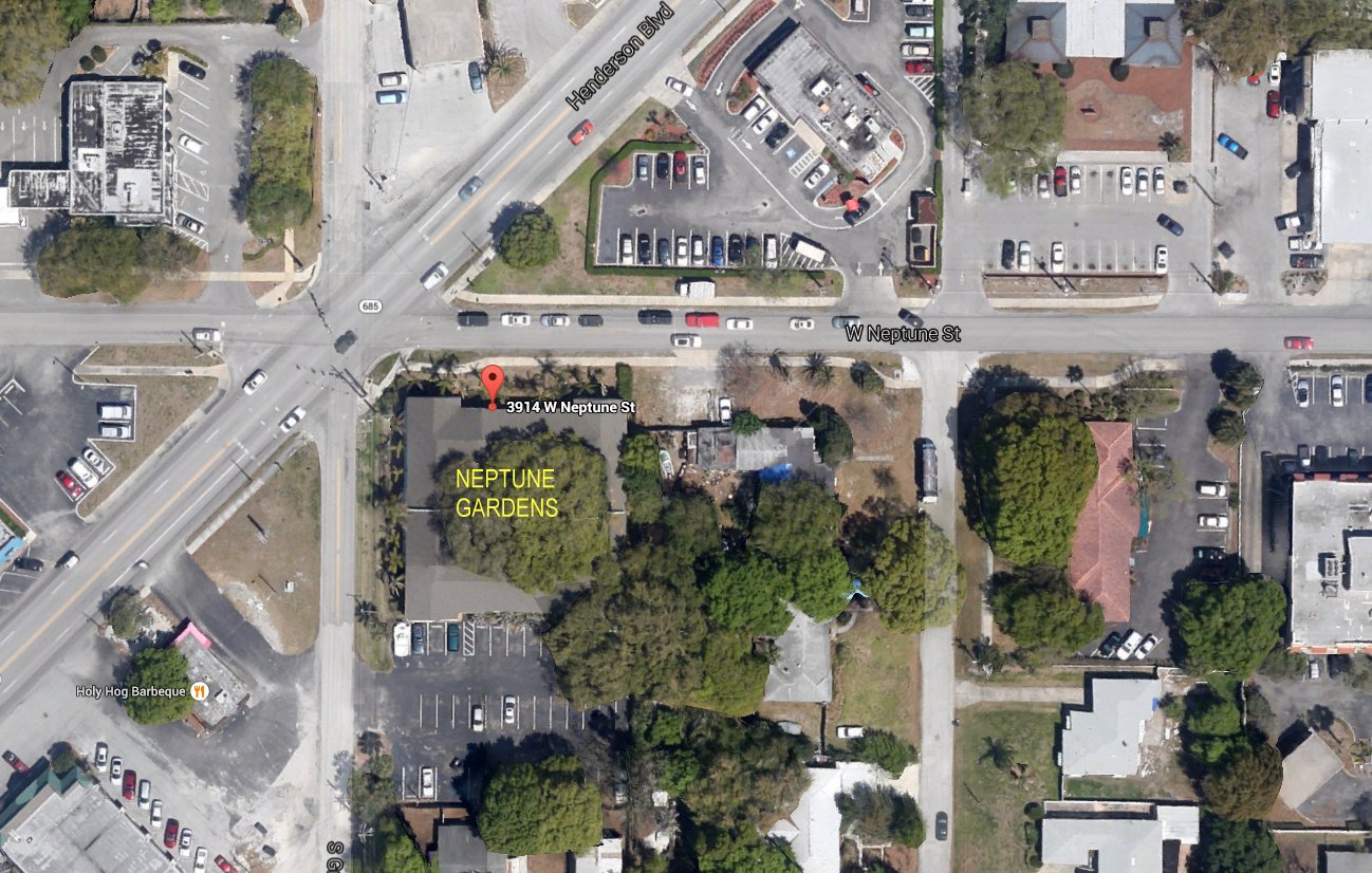 Aerial photo of Neptune Gardens