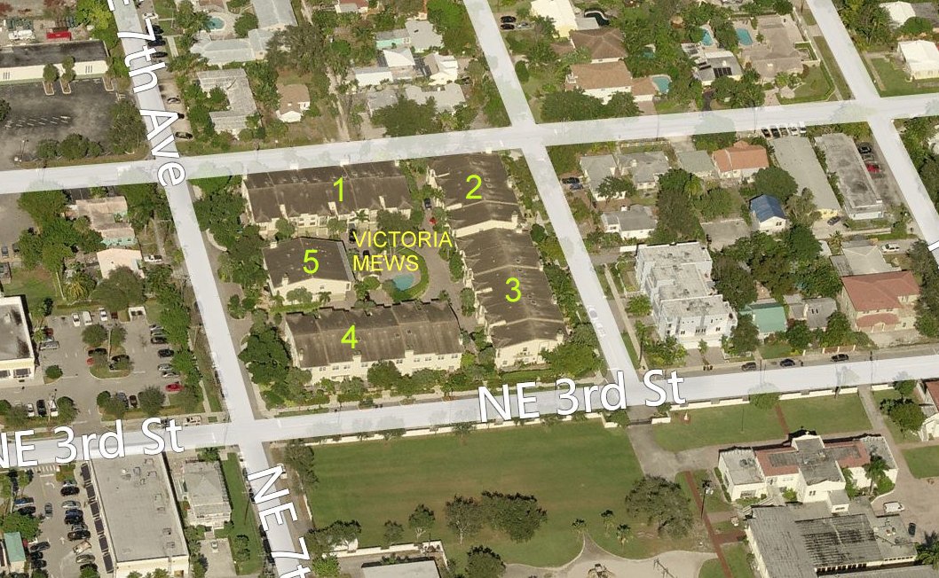 Aerial photo of Victoria Mews