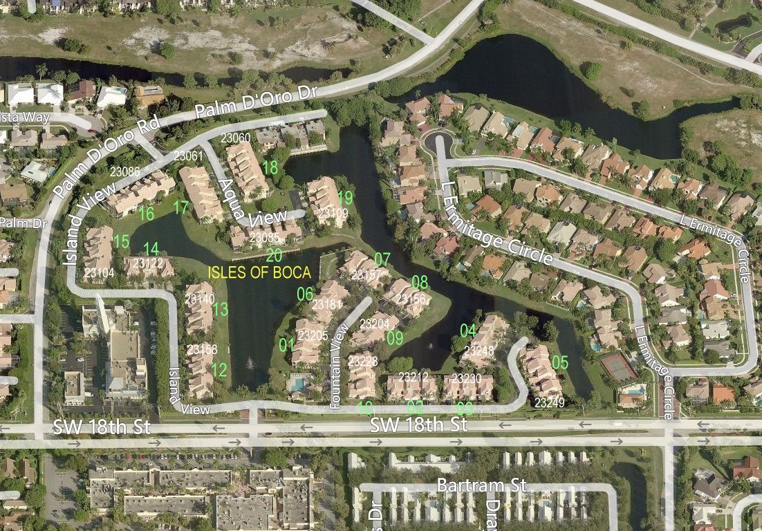 Aerial photo of Isles of Boca