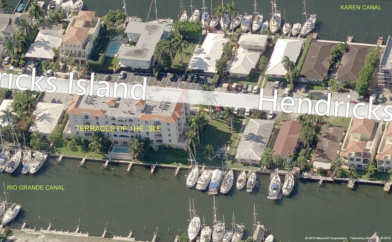 Aerial photo of Terraces of the Isle