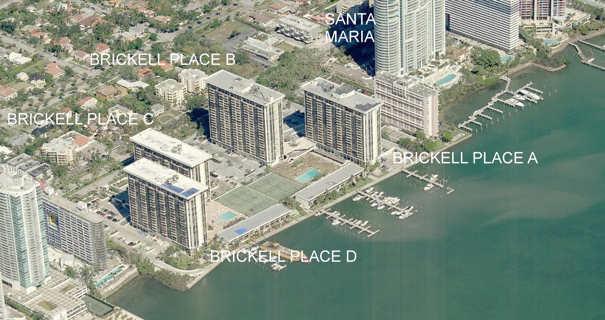 Aerial photo of Brickell Place B