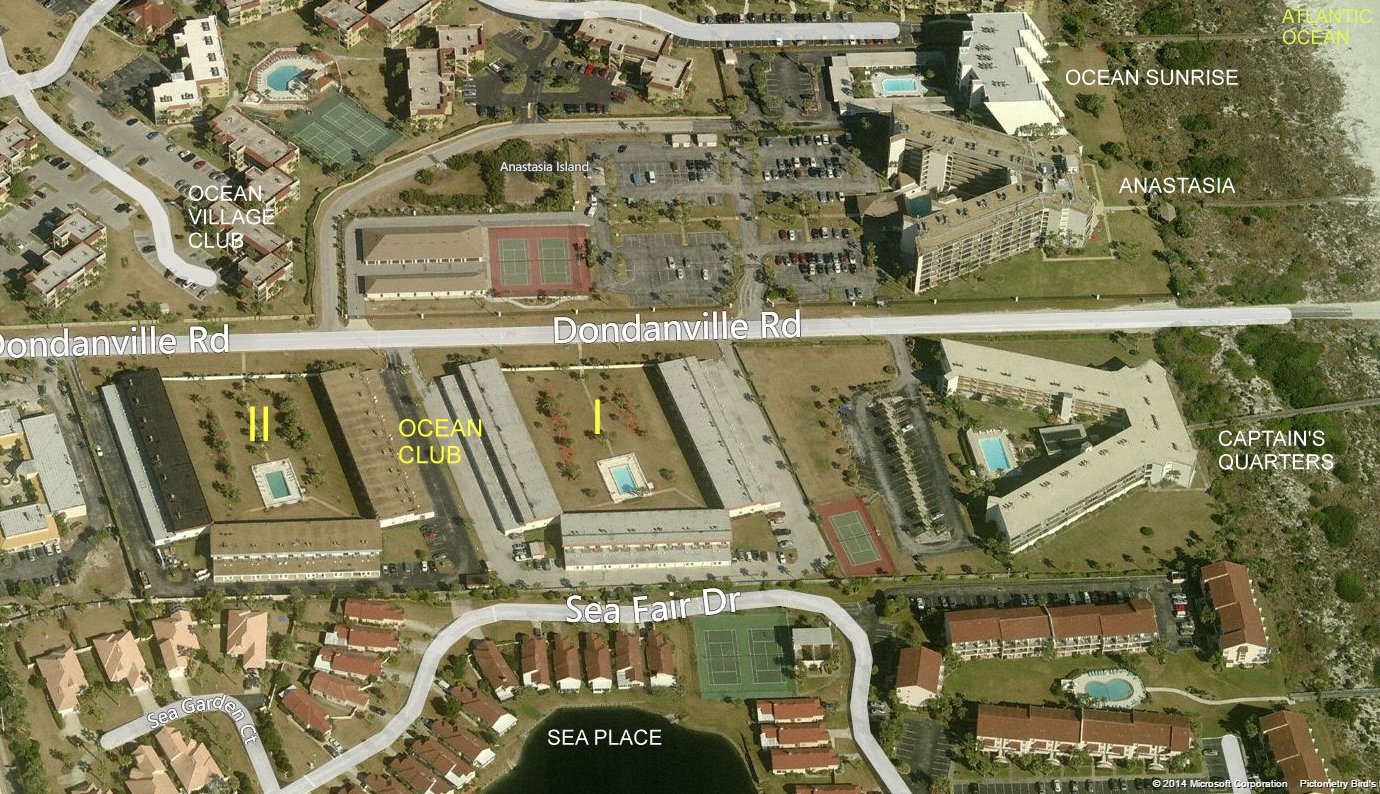 Aerial photo of Ocean Club I & II