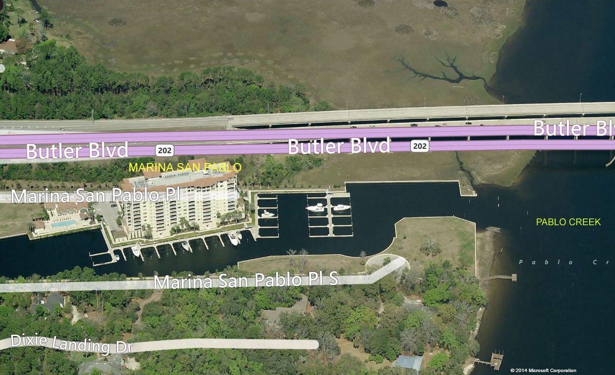 Aerial photo of Marina San Pablo