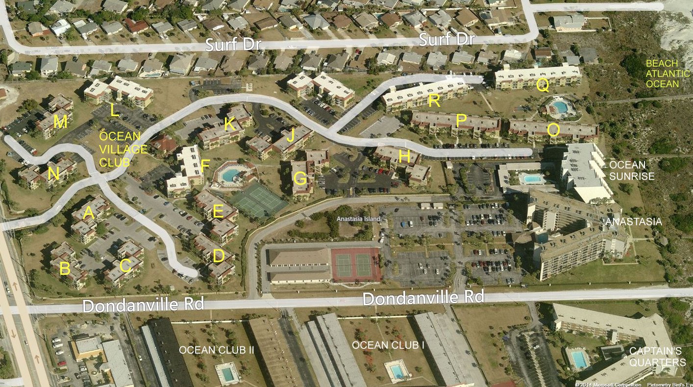 Aerial photo of Ocean Village Club