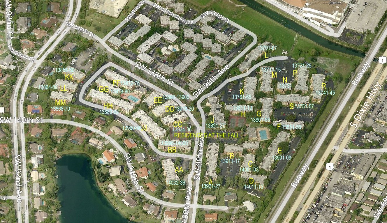 Aerial photo of Residences at the Fall