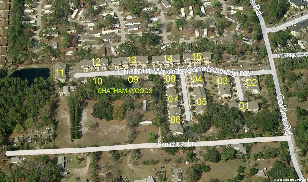 Aerial photo of Chatham Woods