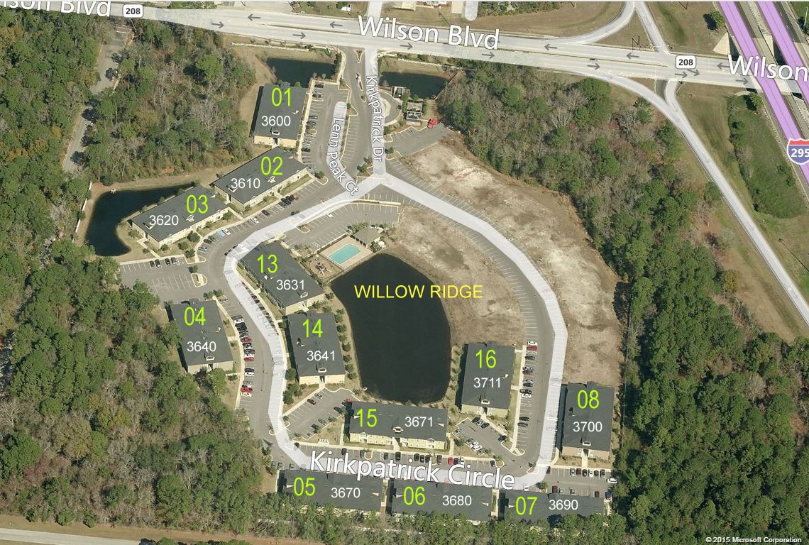 Aerial photo of Willow Ridge