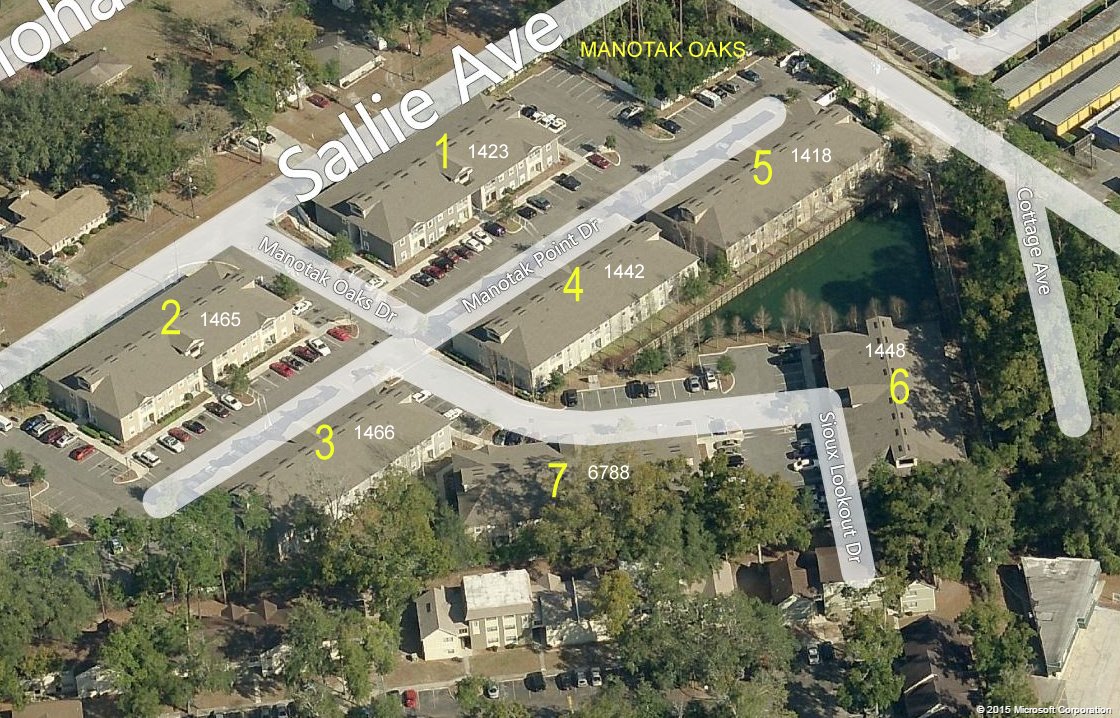 Aerial photo of Manotak Oaks