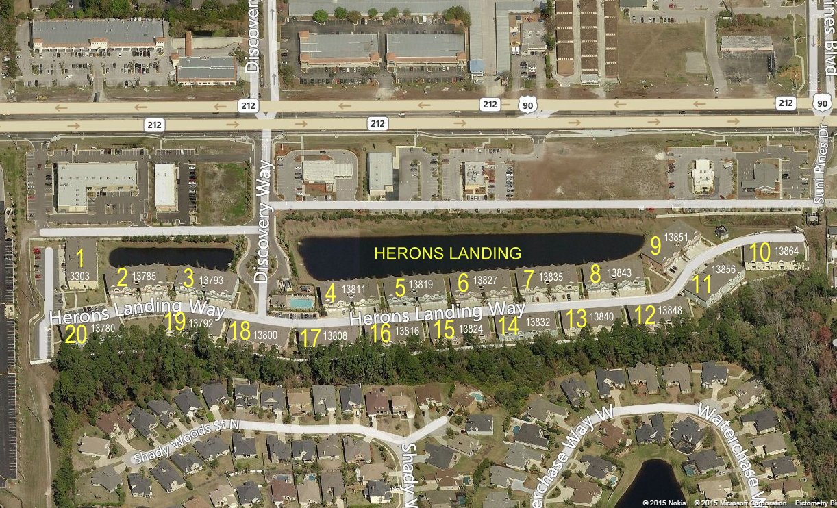 Aerial photo of Heron's Landing