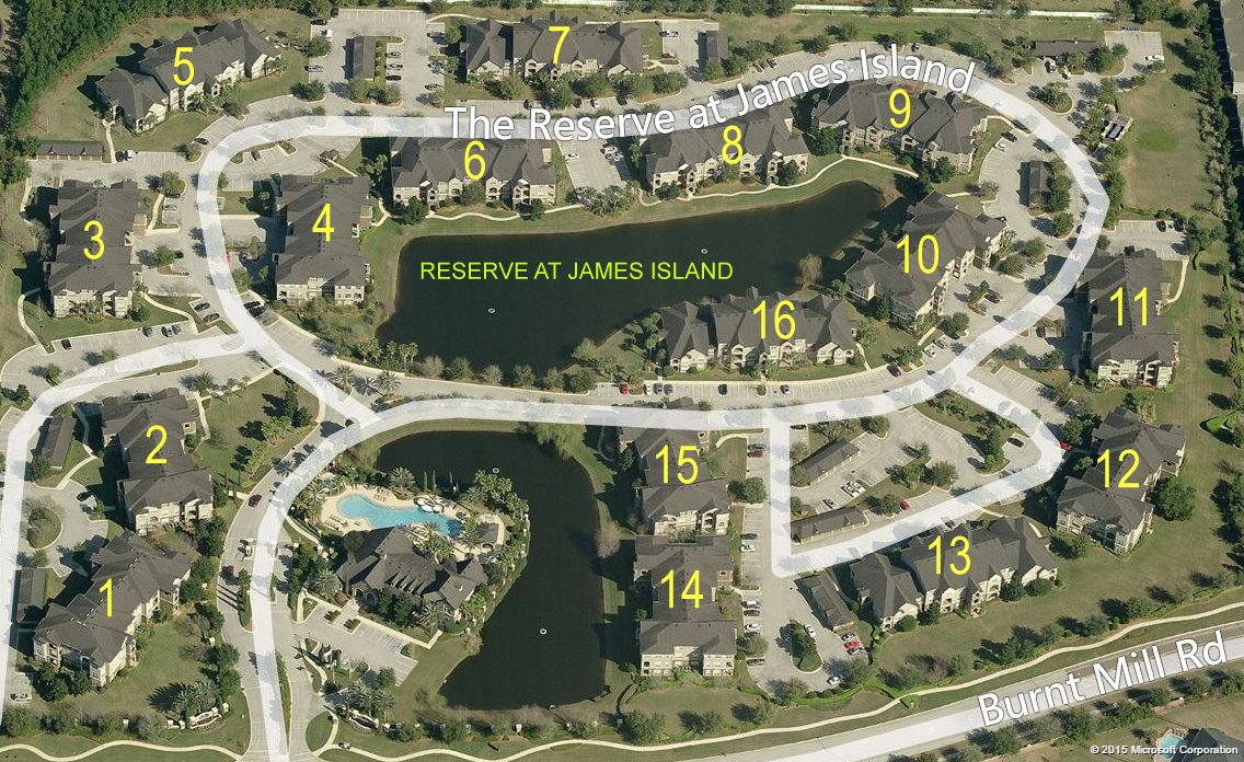 Aerial photo of Reserve at James Island