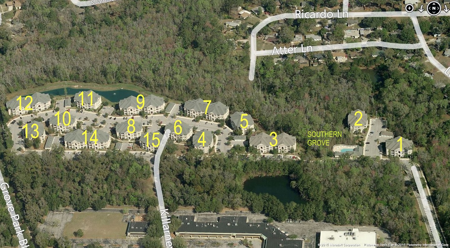 Aerial photo of Southern Grove