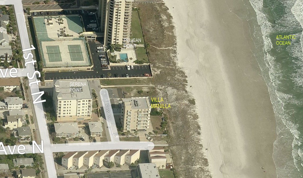 Aerial photo of Villa Manila