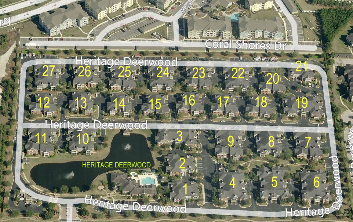 Aerial photo of Heritage Deerwood