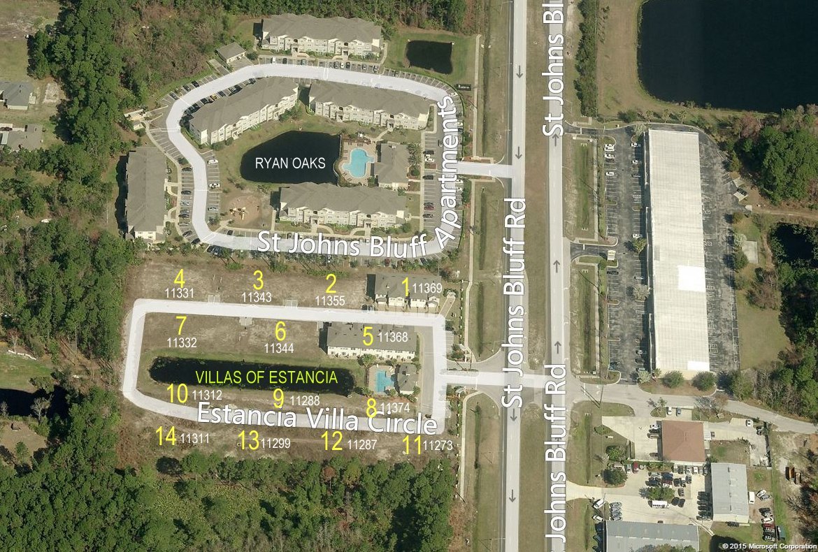 Aerial photo of Villas of Estancia