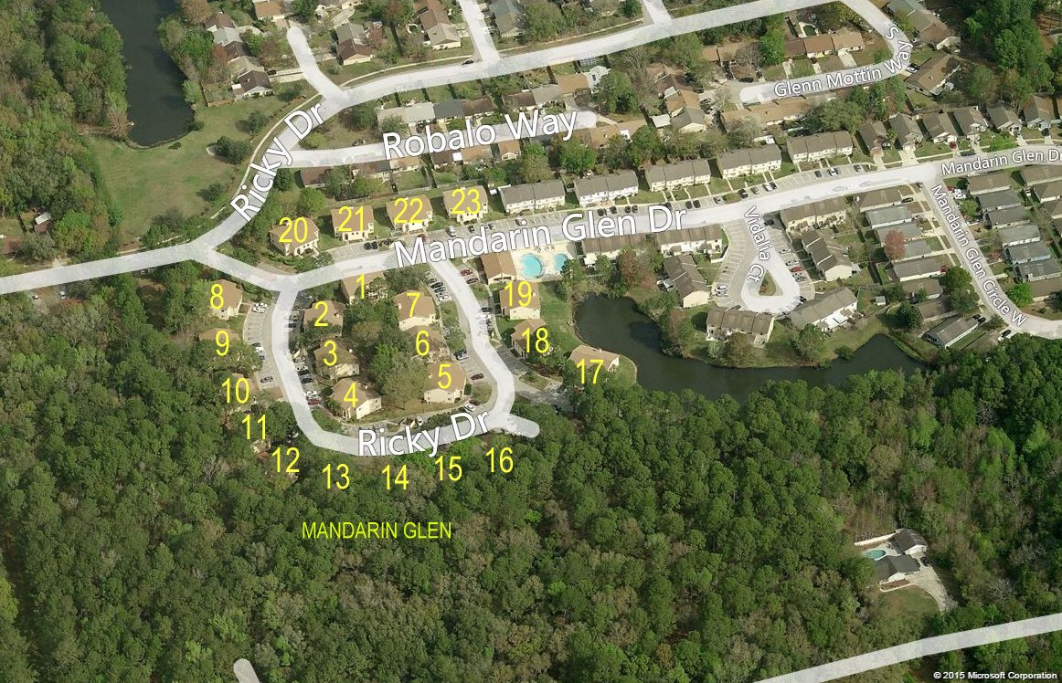 Aerial photo of Mandarin Glen