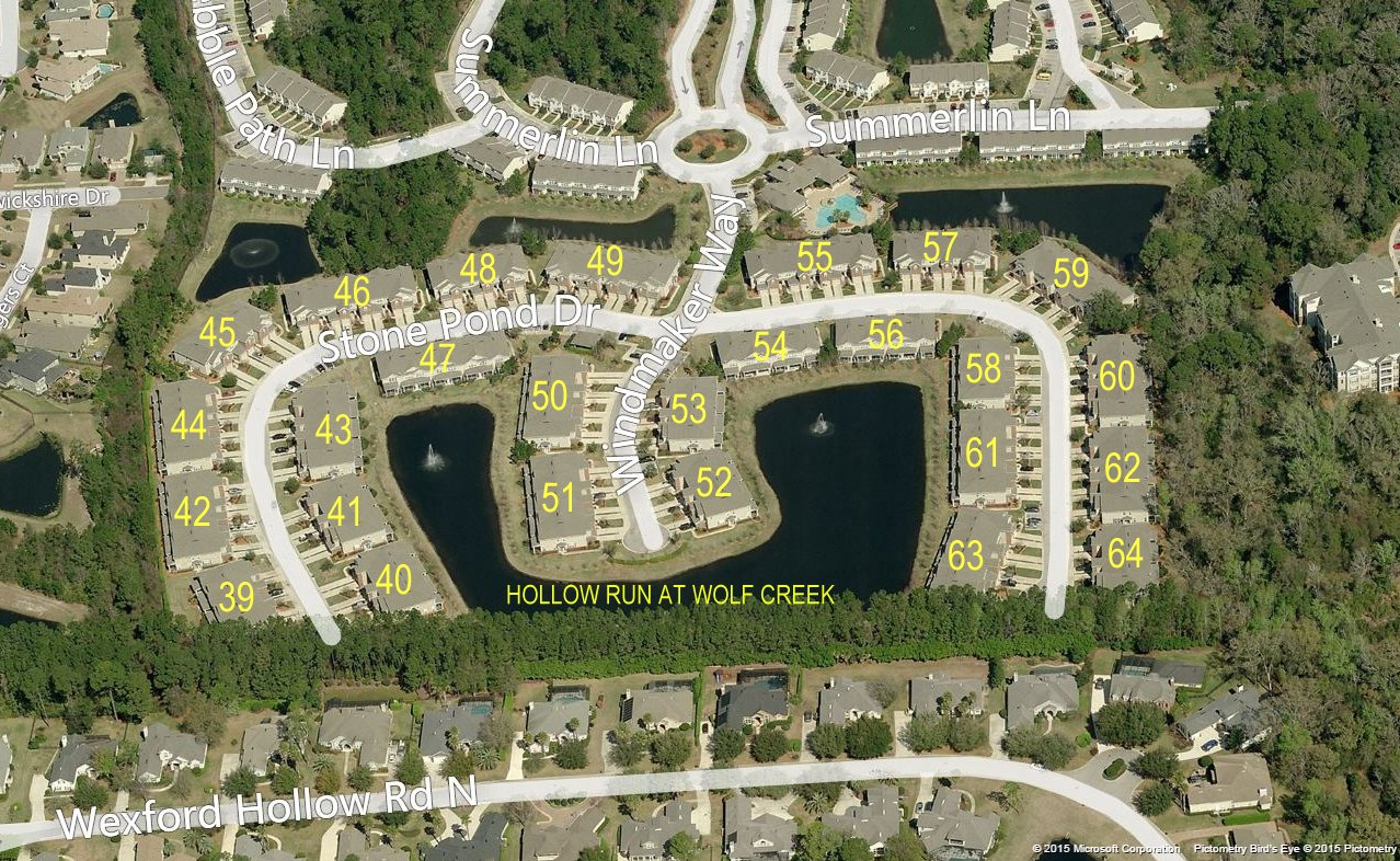 Aerial photo of Hollow Run at Wolf Creek