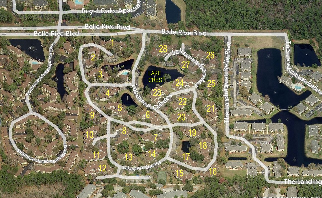 Aerial photo of Lake Crest