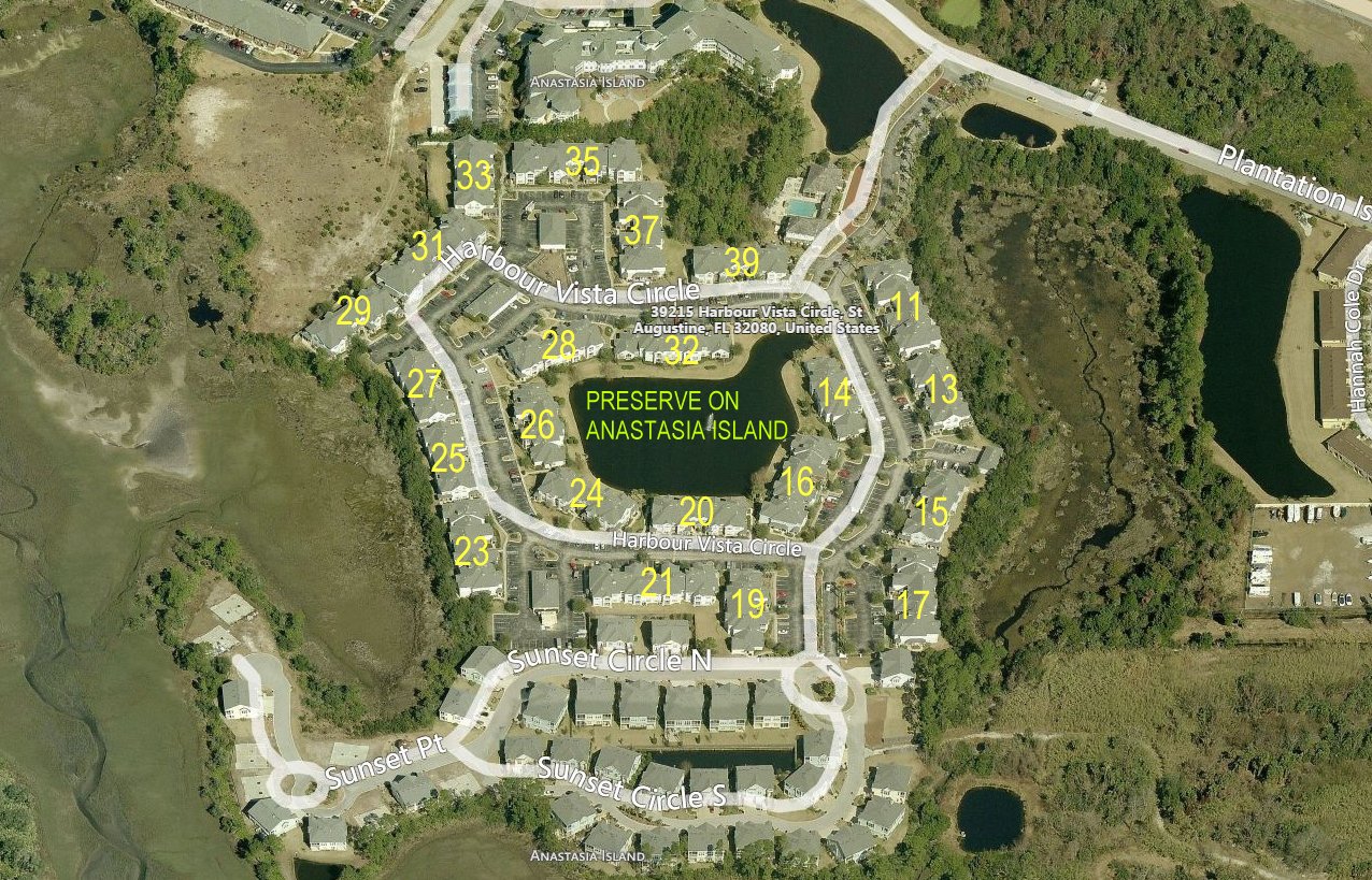 Aerial photo of Preserve on Anastasia Island