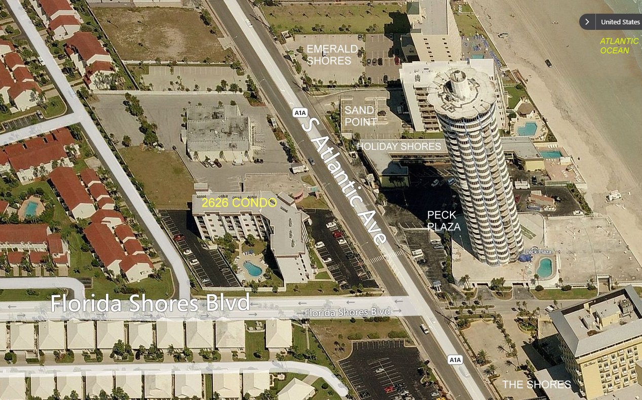 Aerial photo of 2626 Condo