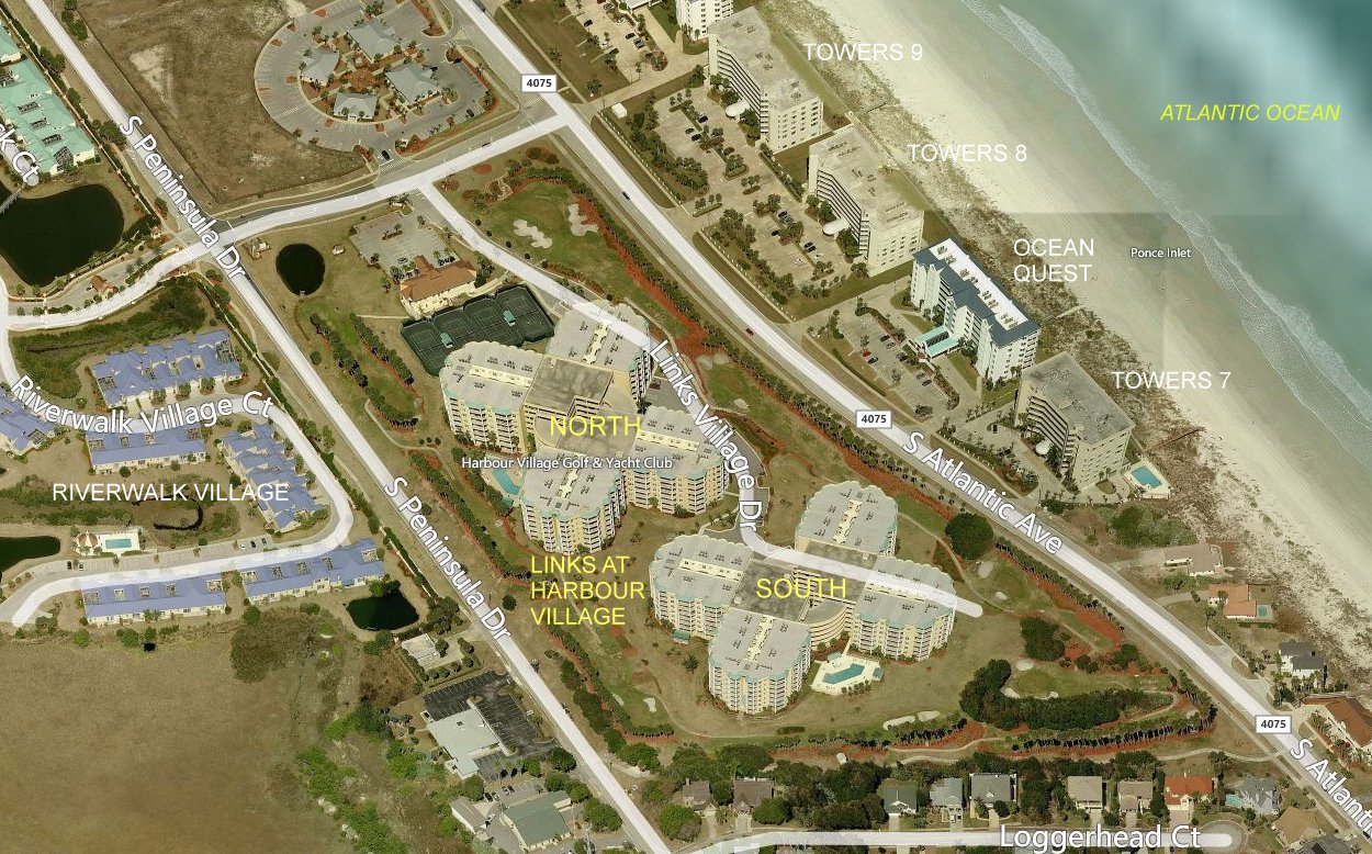 Aerial photo of Links North at Harbour Village