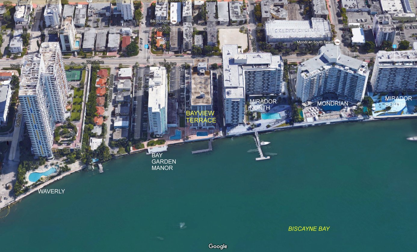 Aerial photo of Bayview Terrace