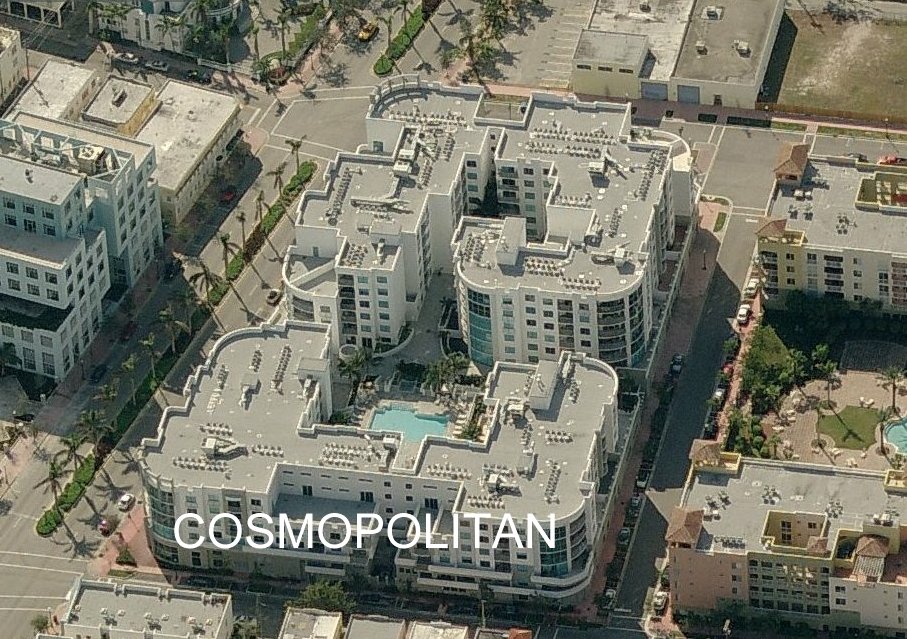 Aerial photo of Cosmopolitan Towers