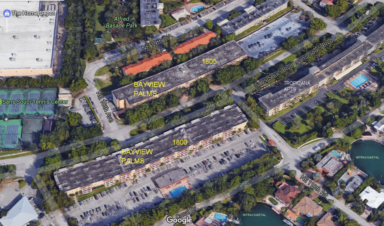 Aerial photo of Bayview Palms