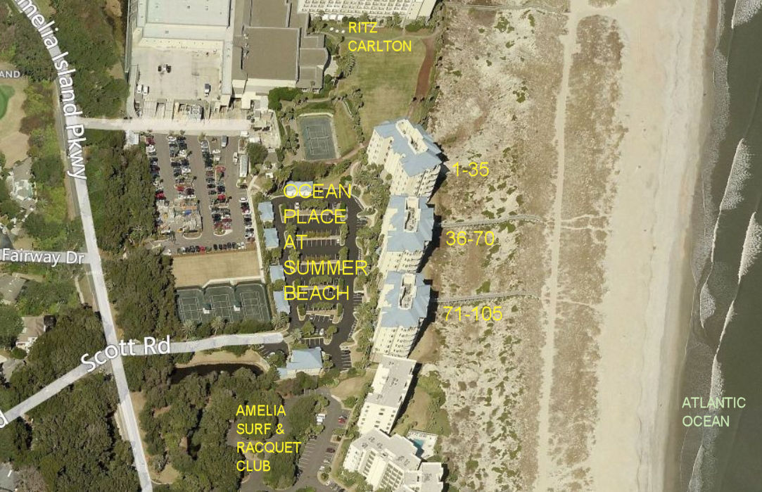 Aerial photo of Ocean Place at Summer Beach