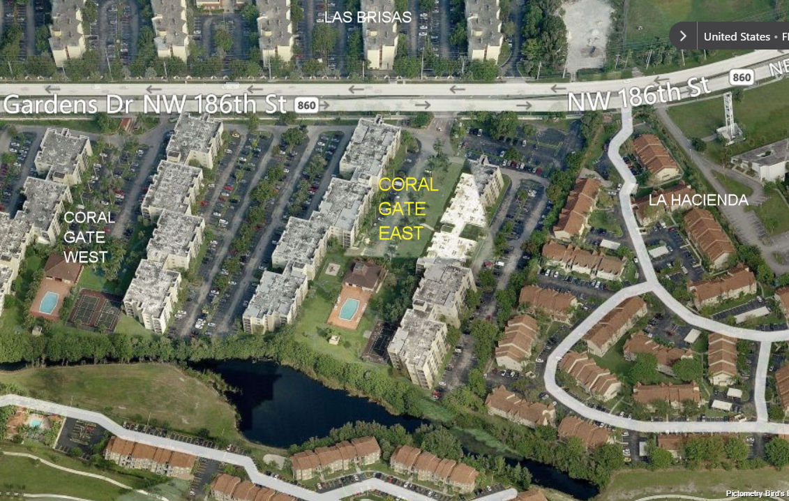 Aerial photo of Coral Gate East