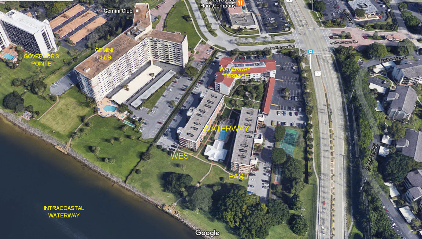 Aerial photo of Waterway East