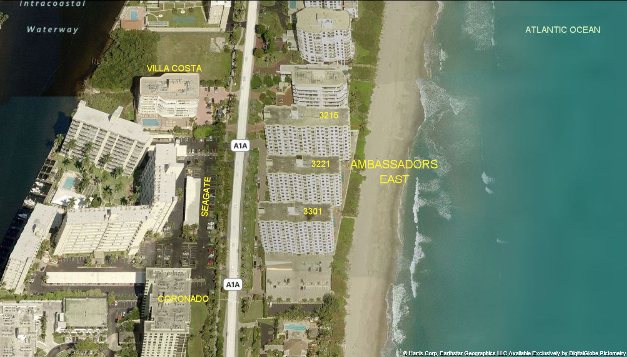 Aerial photo of Ambassadors East 3301-3221&3215