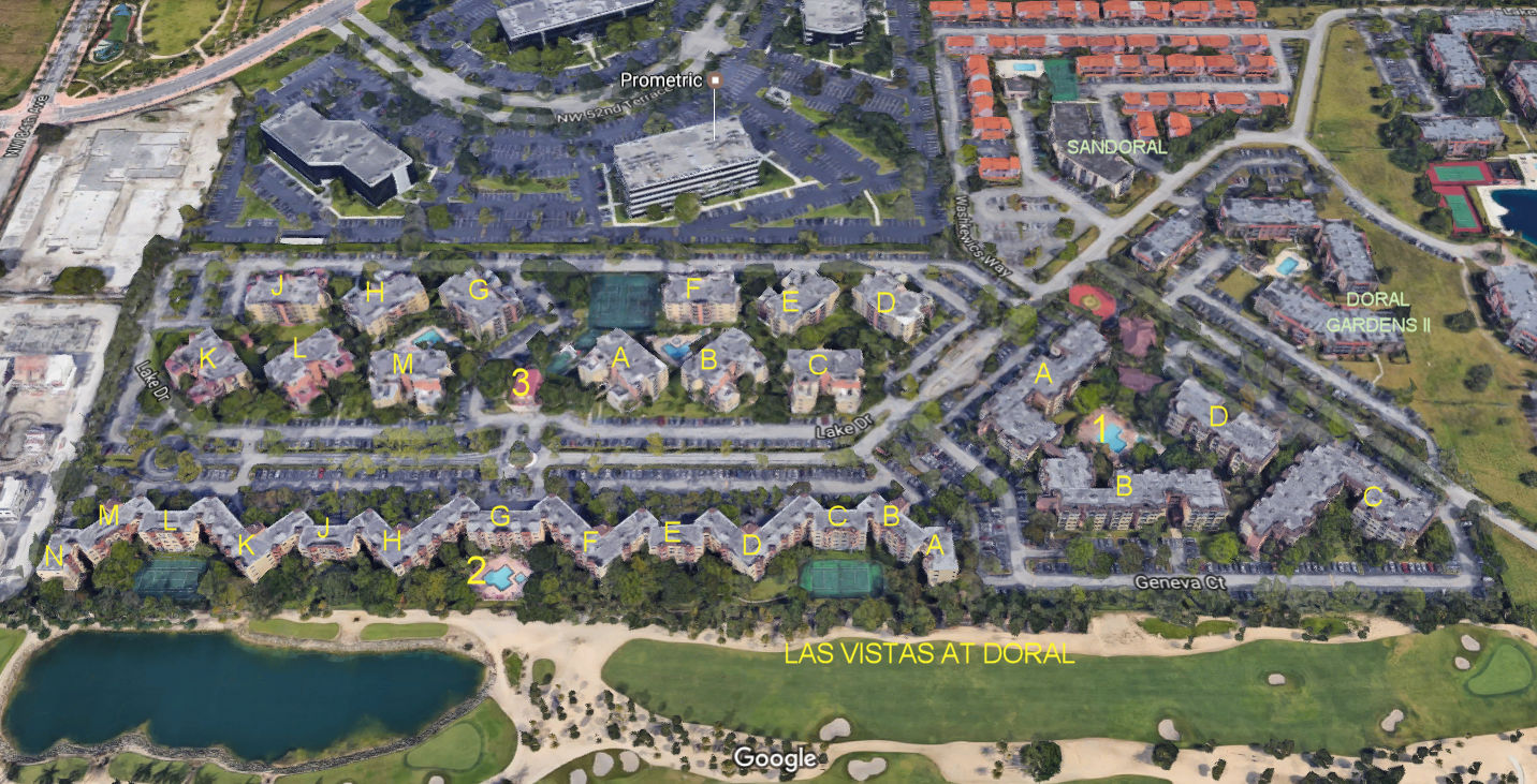 Aerial photo of Las Vistas at Doral III