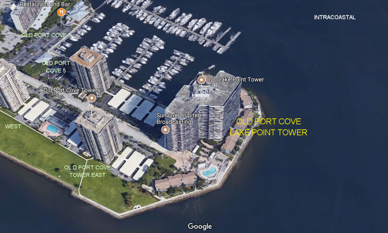 Aerial photo of Old Port Cove Lake Point Tower