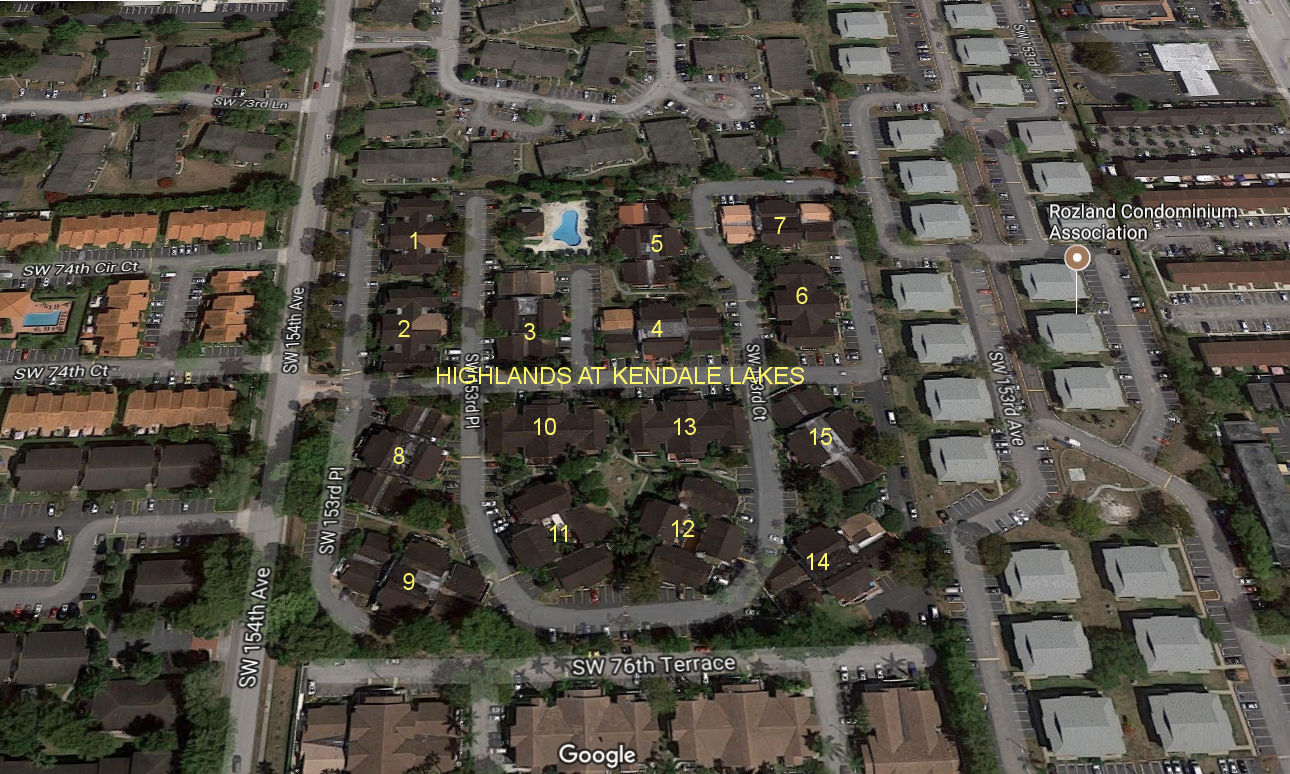 Aerial photo of Highlands at Kendale Lakes