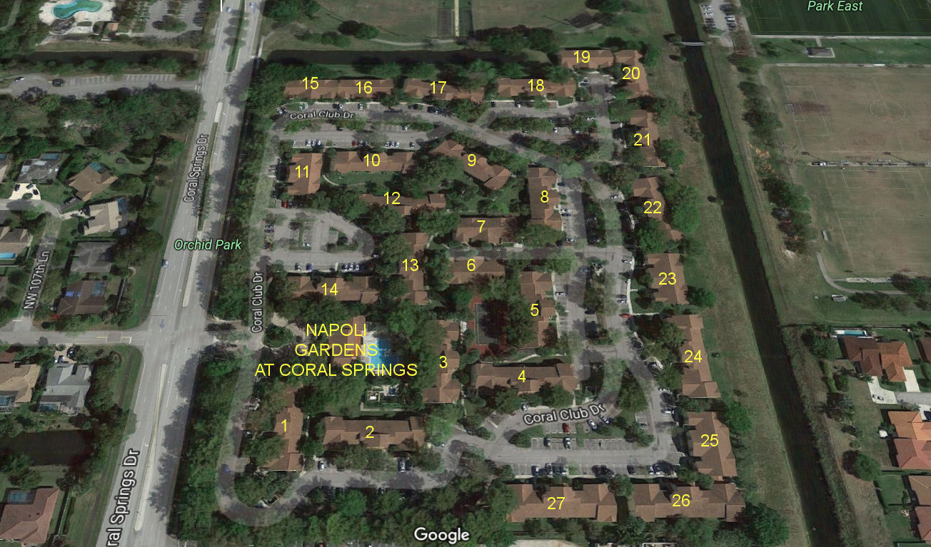 Aerial photo of Napoli Gardens