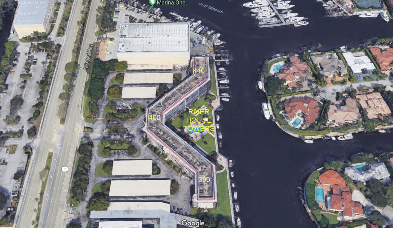 Aerial photo of River House Towers