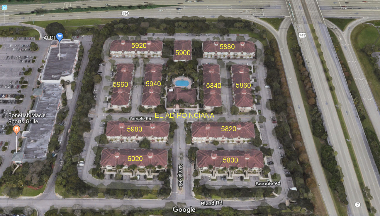 Aerial photo of El Ad Poinciana