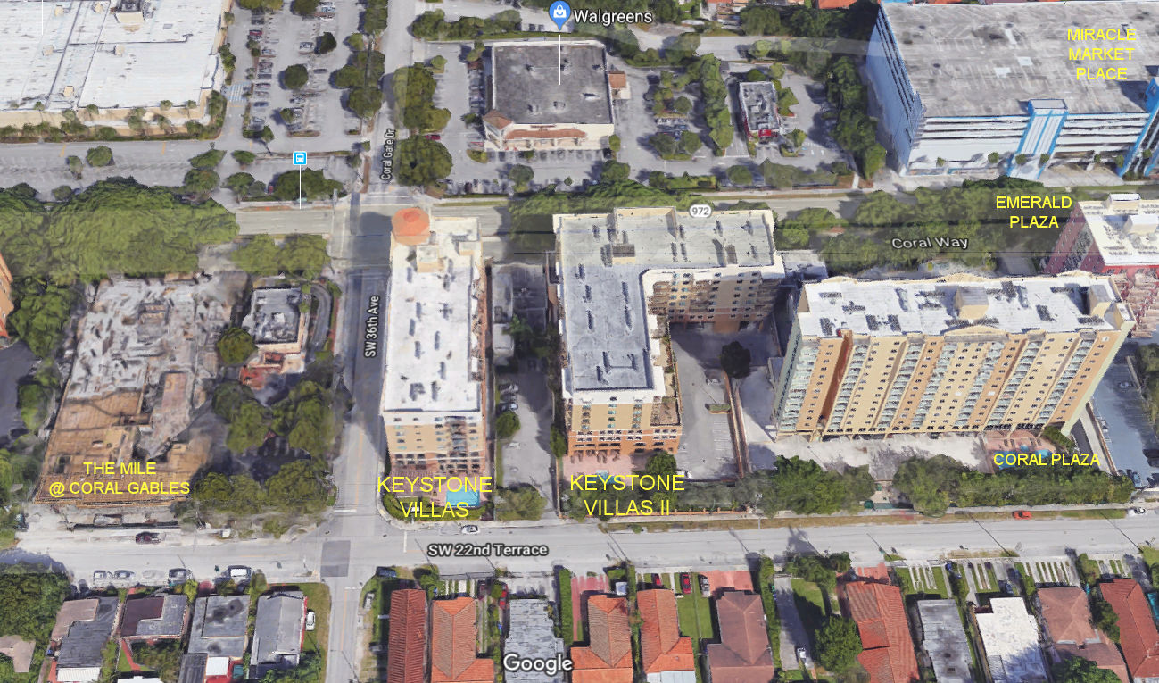Aerial photo of Keystone Villas
